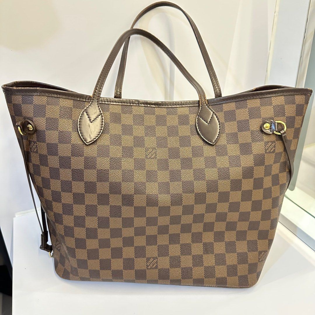 Authentic LV Damier Azur MM Neverfull Bag and Pouch, Luxury, Bags & Wallets  on Carousell