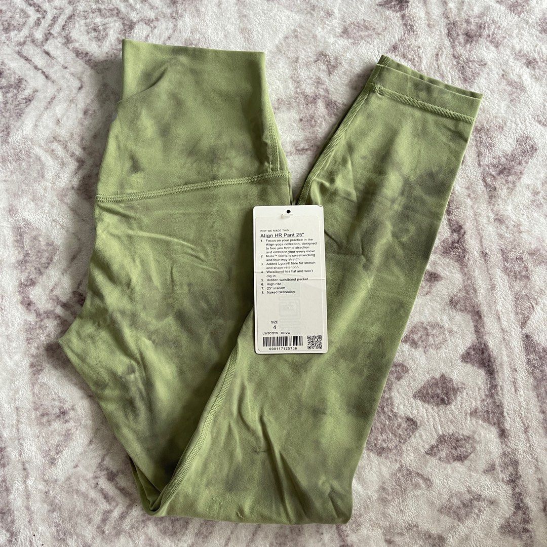 Lululemon align HR with pockets - dark olive in size 4, Women's Fashion,  Activewear on Carousell