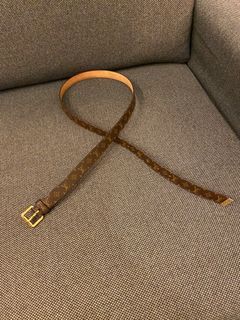 Louis Vuitton Belt Initiales Monogram 1.5W Brown/Brass in Coated Canvas  with Brass - US