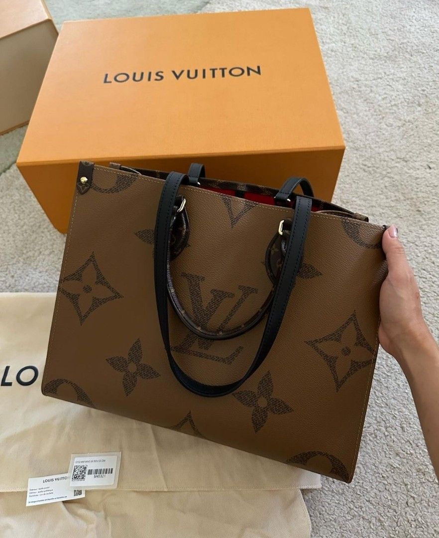 Louis Vuitton M45321 monogram OnTheGo MM tote bag with box