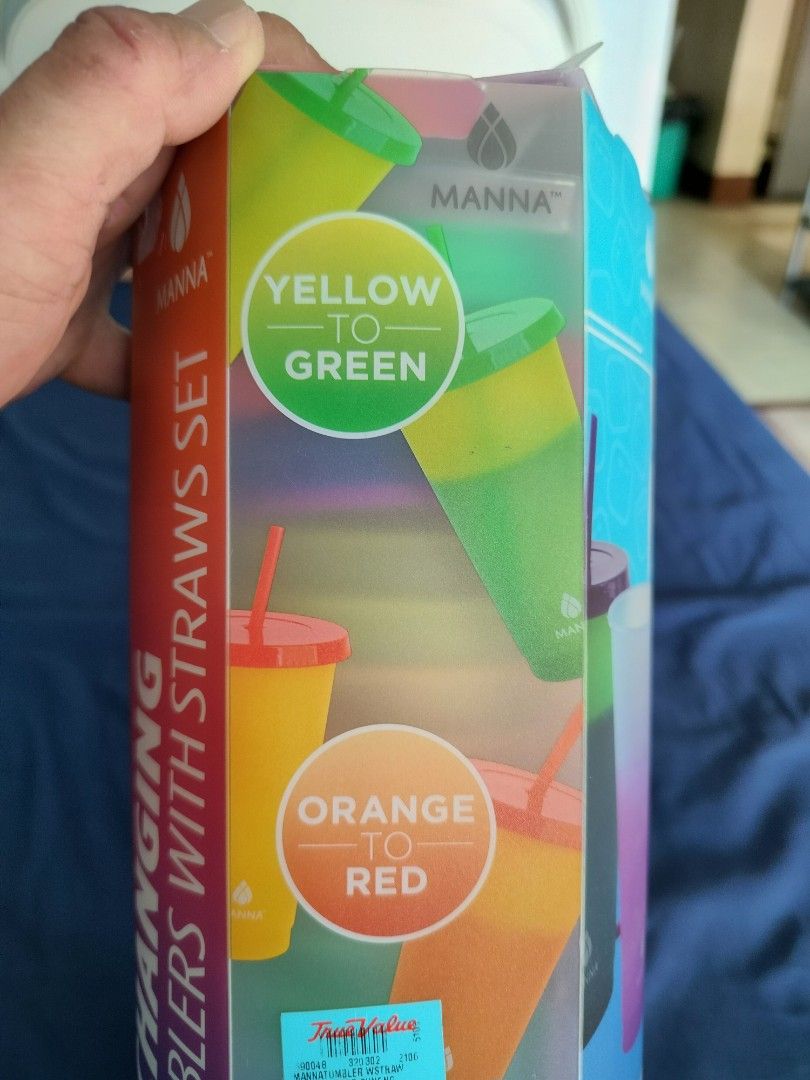 MANNA REUSABLE TUMBLERS WITH STRAW SET 12 PACK on Carousell