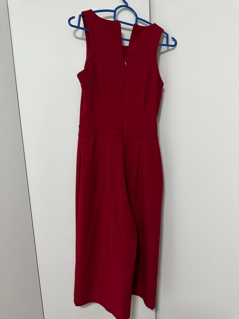 MDS red jumpsuit, Women's Fashion, Dresses & Sets, Jumpsuits on
