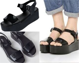 MELISSA Mar Black Platform Sandals (7)