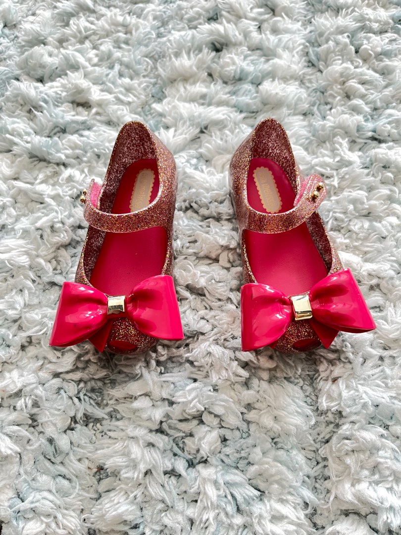 Mini Melissa pink bow us6 Babies Kids Babies Kids Fashion on