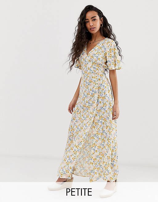 Miss Selfridge Petite Maxi Tea Dress in Ditsy Floral Print Women s