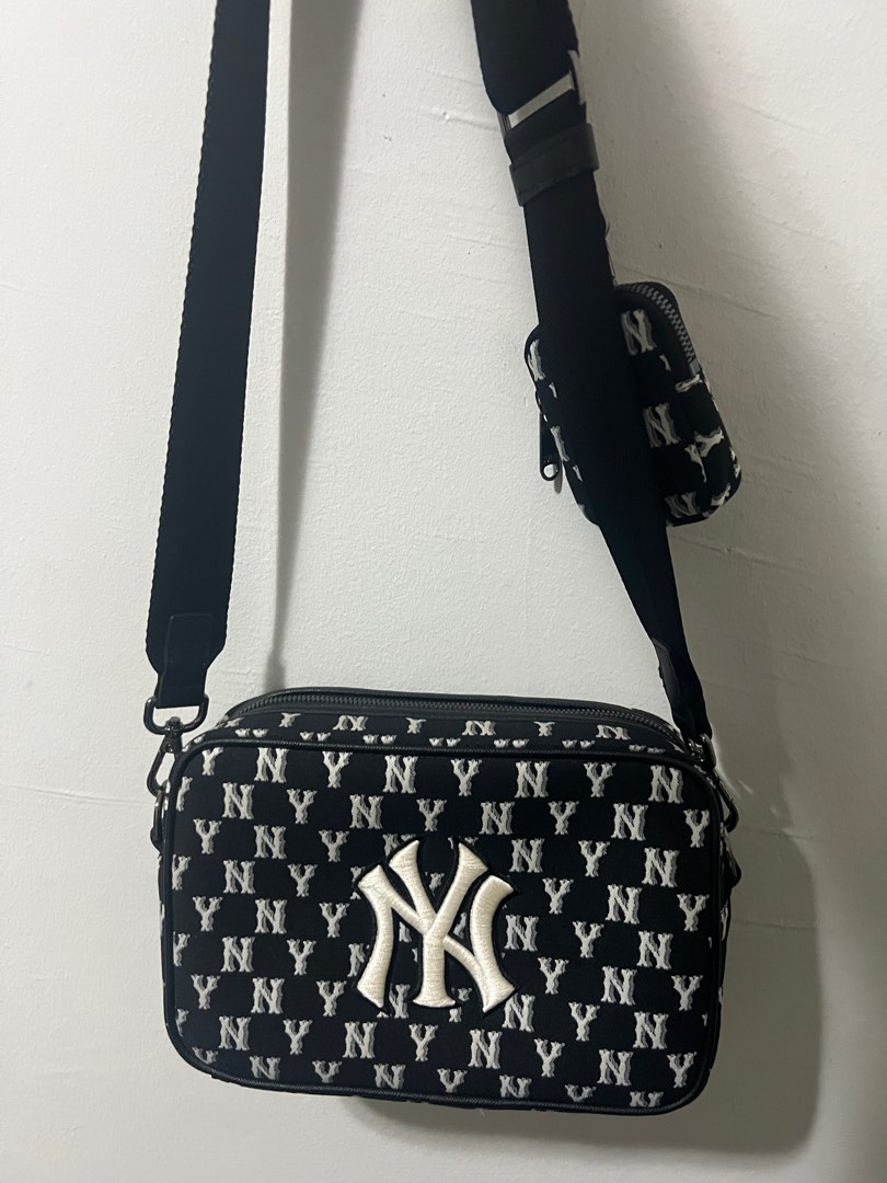 MLB Monogram Jacquard Crossbody Bag (Black), Luxury, Bags