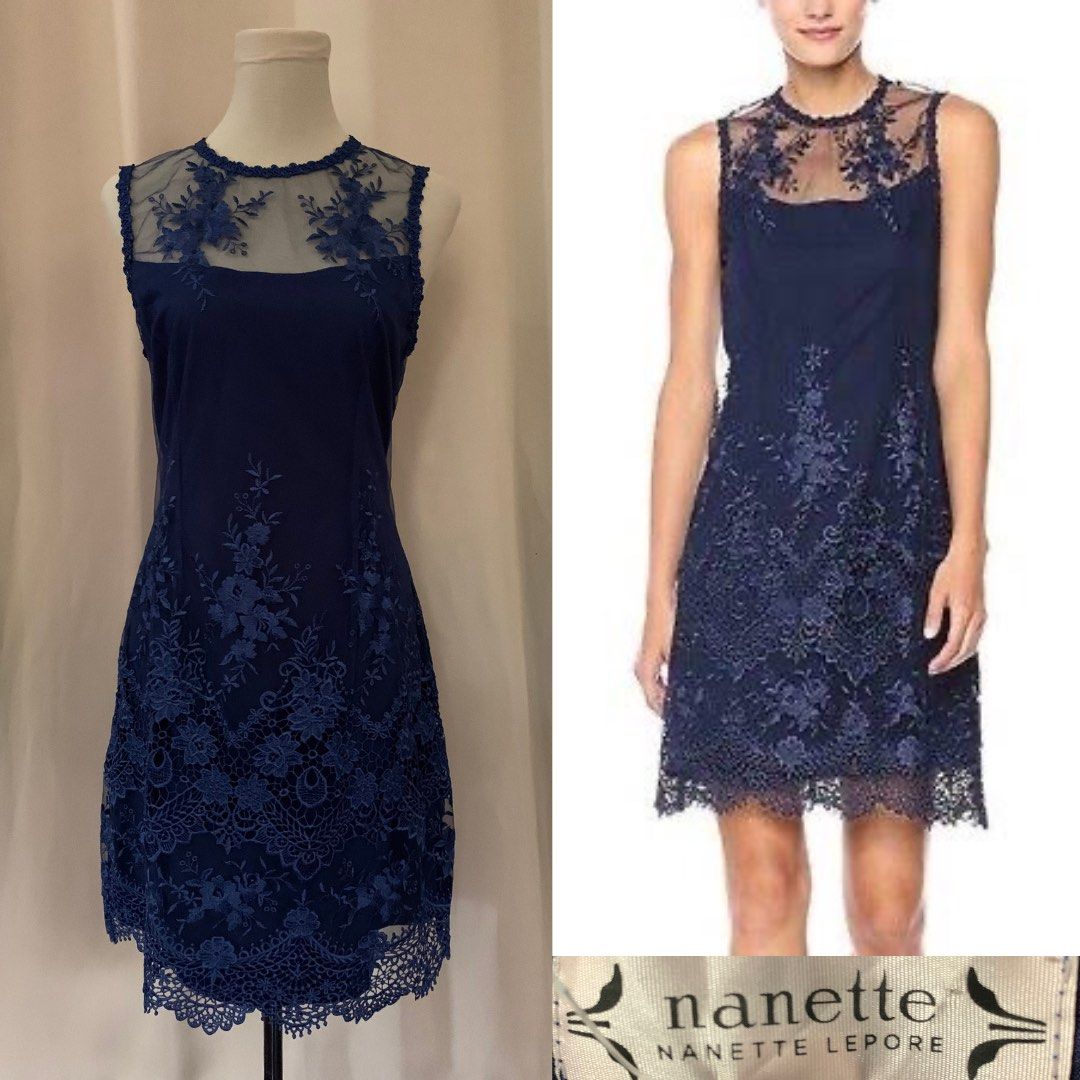 M L Nanette Lepore Embroidered Mesh Dress Women s Fashion Dresses Sets Dresses on Carousell
