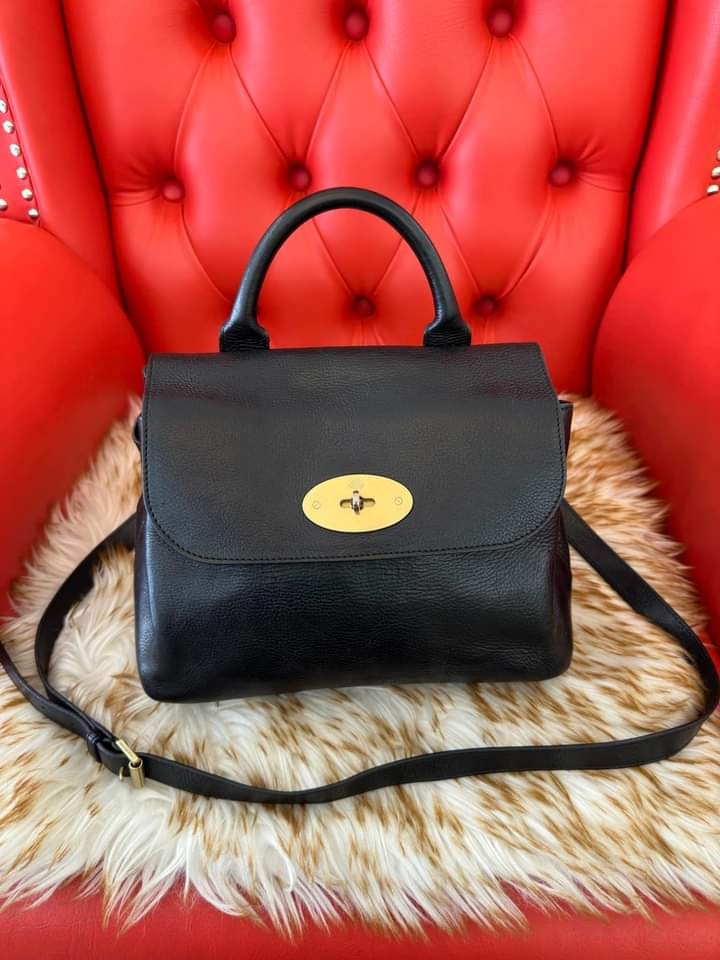 Mulberry Dorothy Satchel in Black Leather Luxury Bags