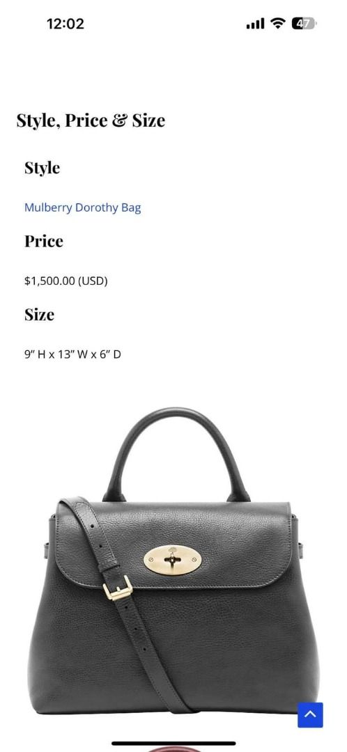 Mulberry dorothy bag store