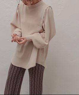 🇯🇵natural couture大人感剪裁上衣(粉)