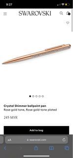 [negotiable] Swarovski Crystal Shimmer Ballpoint Pen - ORI PRICE RM245