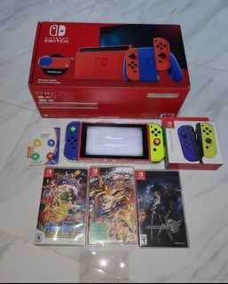 Nintendo Switch Gen 2 Mario Red and Blue Edition