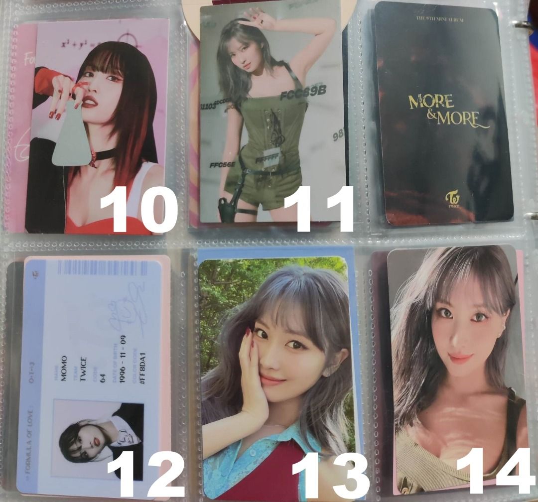 Official Twice Momo PC Photocards Crossword Puzzle Coaster and