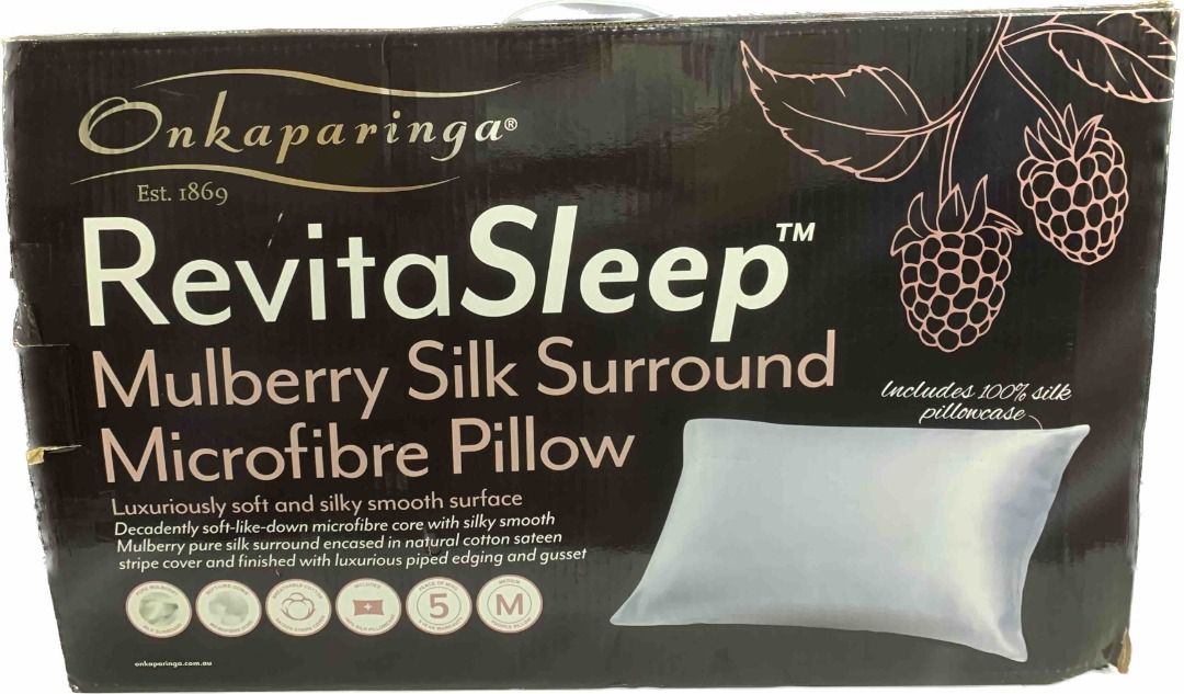 Onkaparinga RevitaSleep Mulberry Silk Surround Microfibre Pillow on