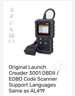 Original Launch Creader 3001 OBDII / EOBD Code Scanner Support Languages Same as AL419
