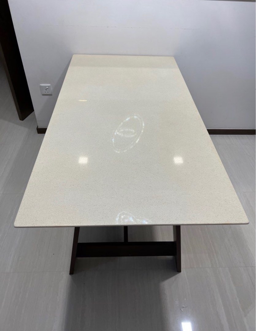 Quartz stone top! Dining table, Furniture & Home Living, Furniture
