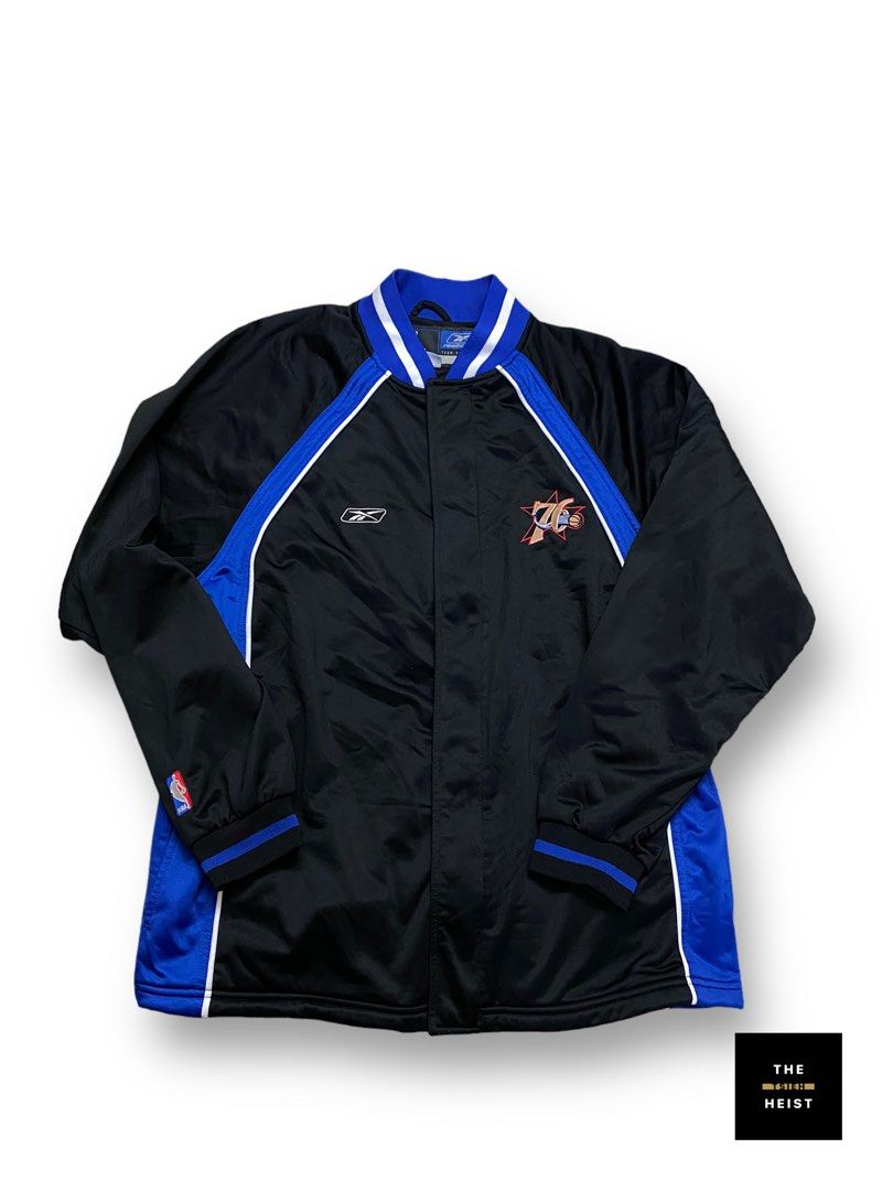 Vintage Sixers Reebok Team Apparel Sports Jacket 2XL Used Philadelphia 76ers