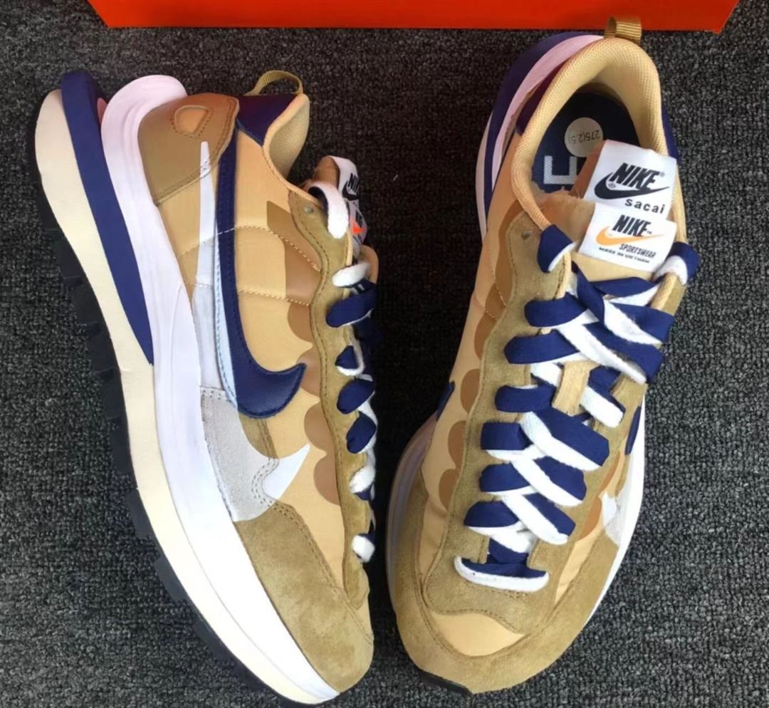 全新正品🔥sacai x Nike VaporWaffle''Sesame and Blue Void''運動休閒