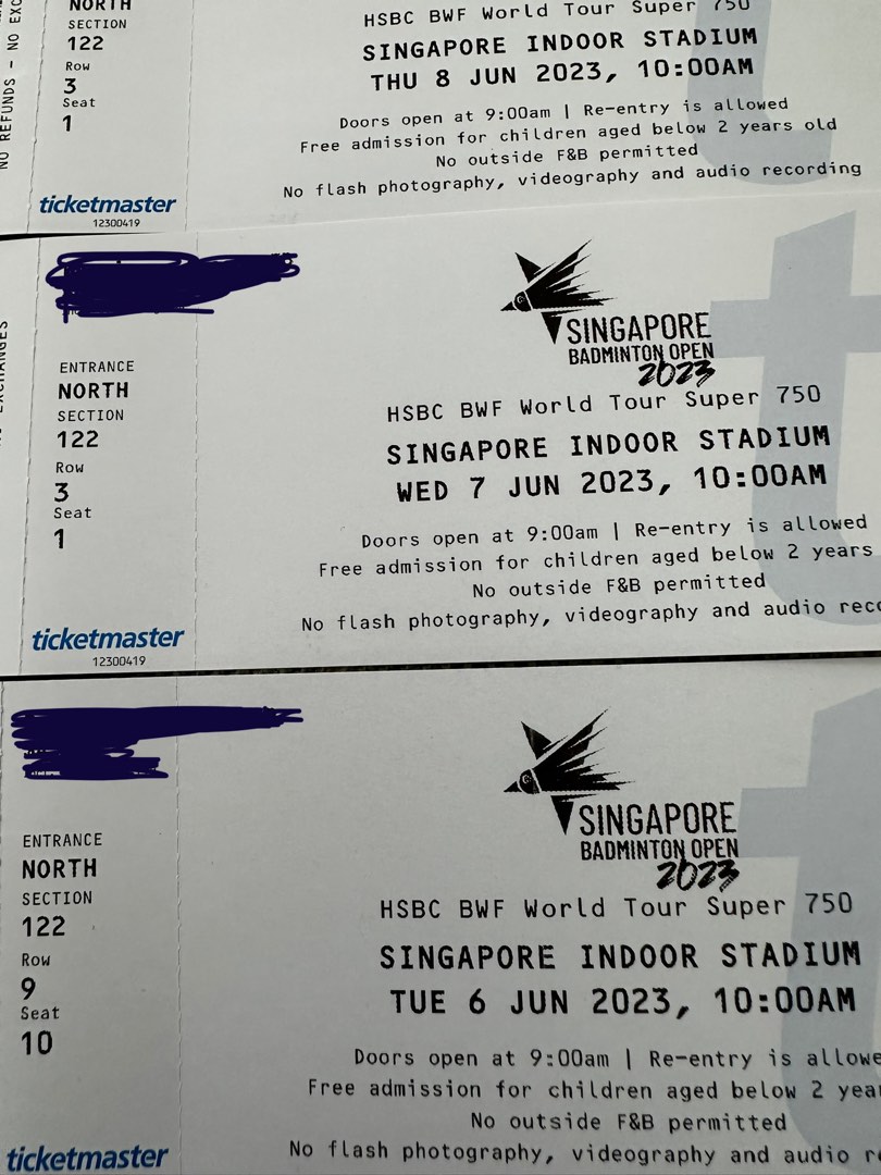 Singapore Badminton Open Premium tickets Prelim Rounds, Tickets