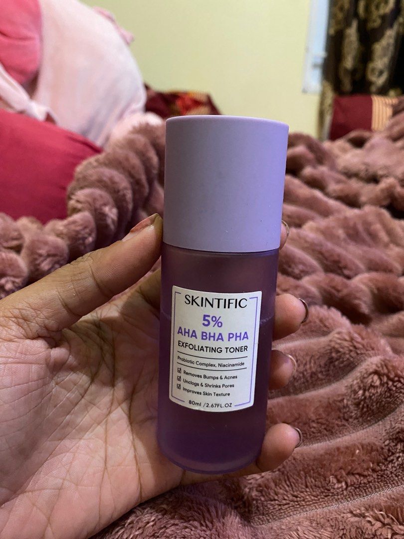 Skintific Exfoliating Toner AHA BHA PHA Preloved Original, Kesehatan