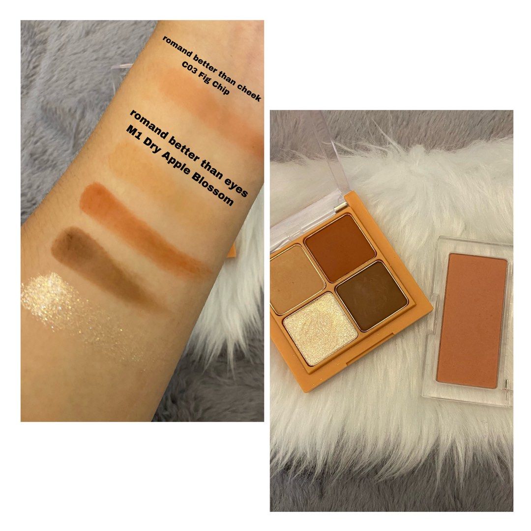 STEAL PRICE! BUNDLE! Romand eyeshadow palette and blush (Dry Apple