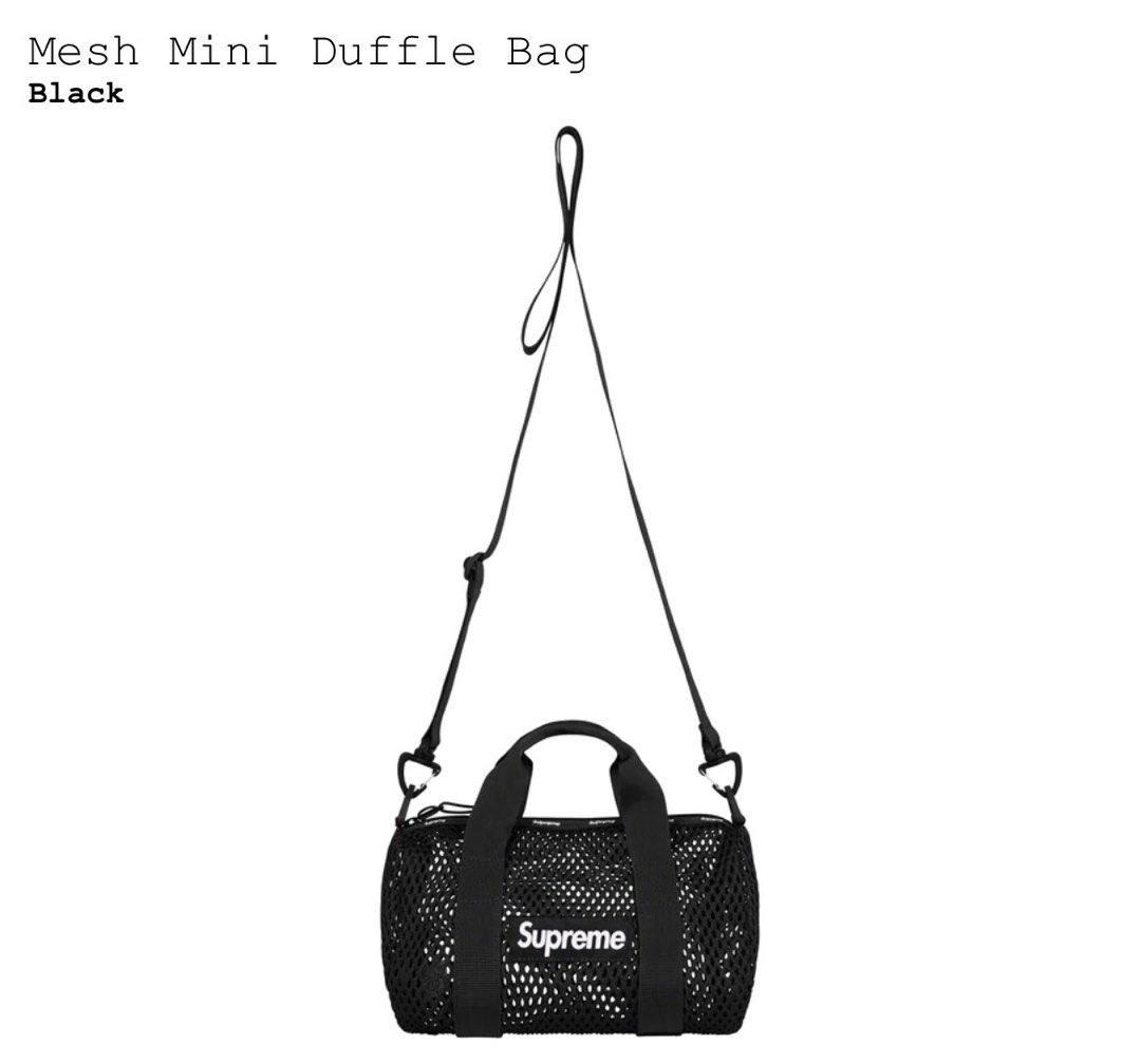 Supreme Mesh Mini Duffle Bag, 名牌, 手袋及銀包- Carousell