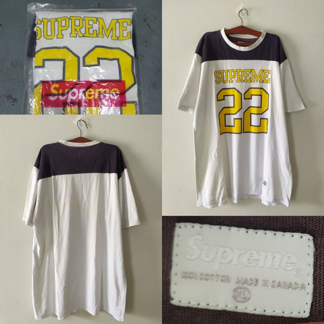 Lv x supreme denim jersey, Men's Fashion, Tops & Sets, Tshirts & Polo  Shirts on Carousell