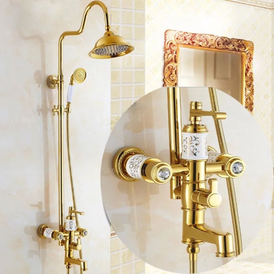 SUS304 SS Vintage Rose Gold Rain Shower / Gold Rain Shower, Furniture