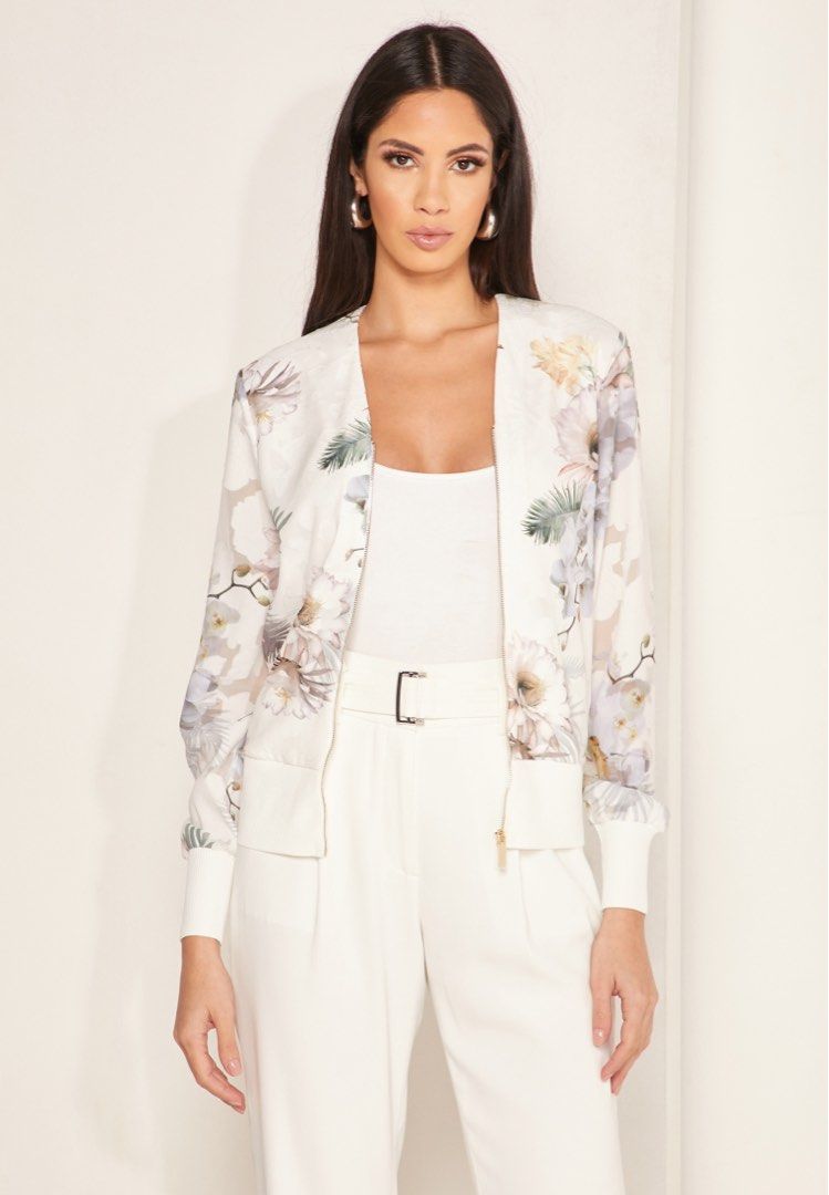 Ted baker floral bomber jacket online
