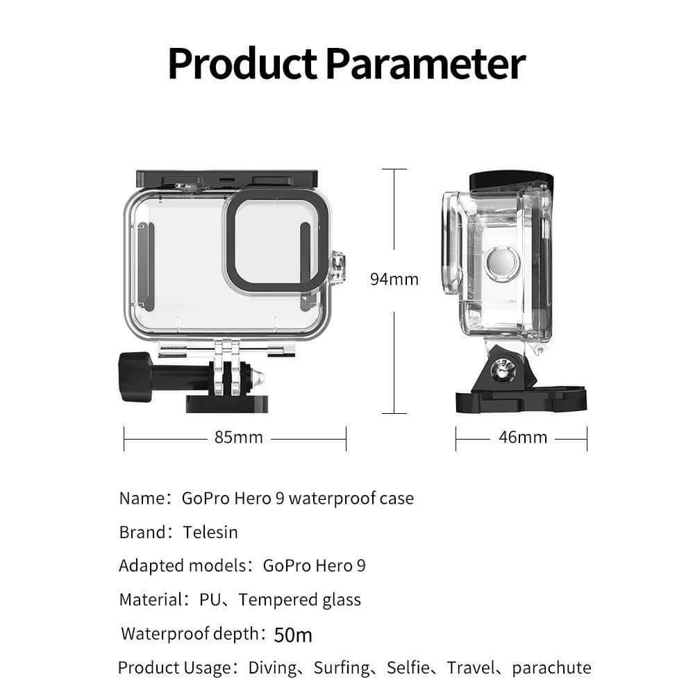 Custodia In Alluminio TELESIN Per GoPro Hero 9-13 - Con Filtro ND/CPL, Attacco A Slitta - Foto 4