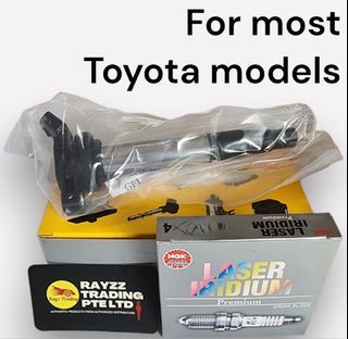 Toyota  NGK ignition coil and spark plugs set for Allion,Altis,axio,chr,Prius,harrier,ISIS,RAV4,wish,vios