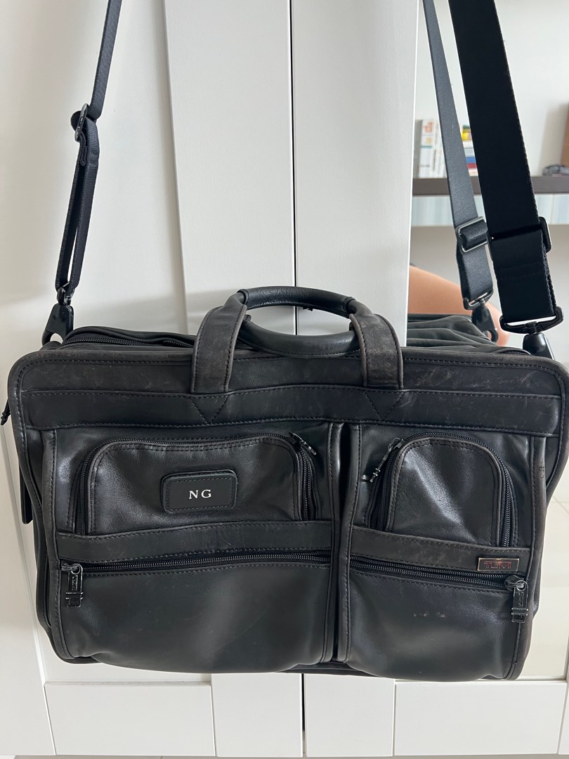 Tumi Leather Bag, Men's Fashion, Bags, Briefcases on Carousell