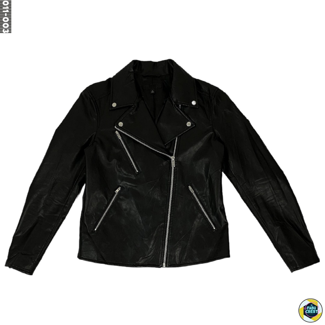 UNIQLO WOMEN'S FAUX LEATHER BIKER JACKET, Women's Fashion, Coats
