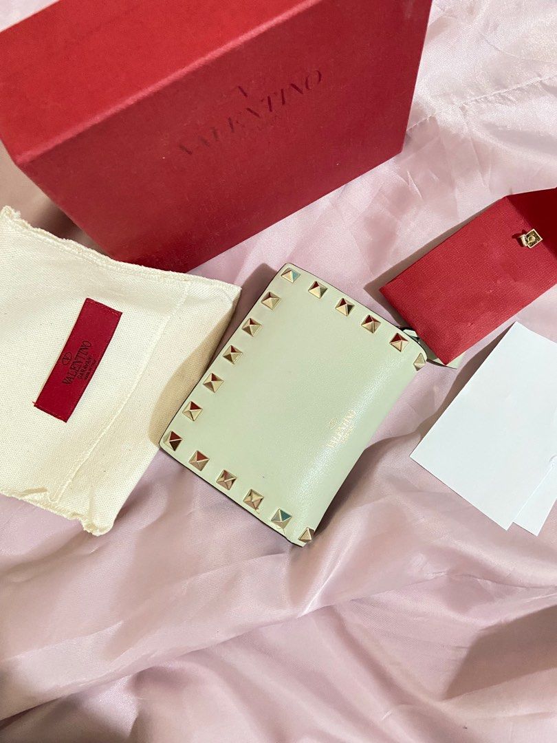 Valentino rockstud compact wallet clearance