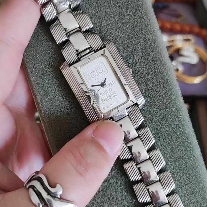 Vintage Credit Suisse 限量999.0 Silver 錶, 名牌, 手錶- Carousell