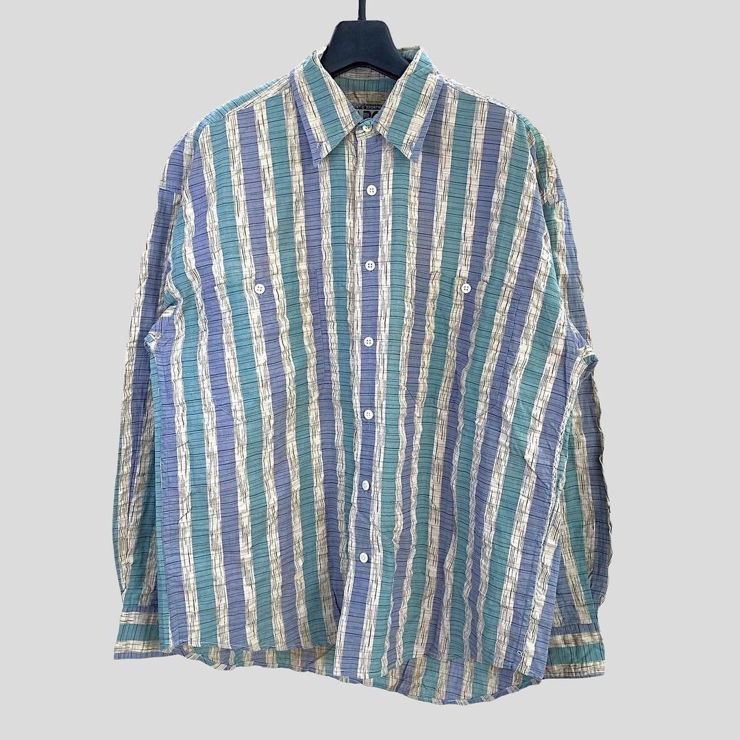 Vintage Parco Athentic Sport Striped Long Sleeve Polo on Carousell