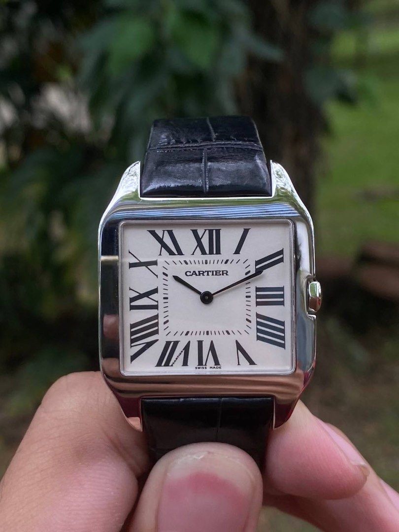 WHITE GOLD Cartier Santos Dumont XL Ref 2651 Luxury Watches on