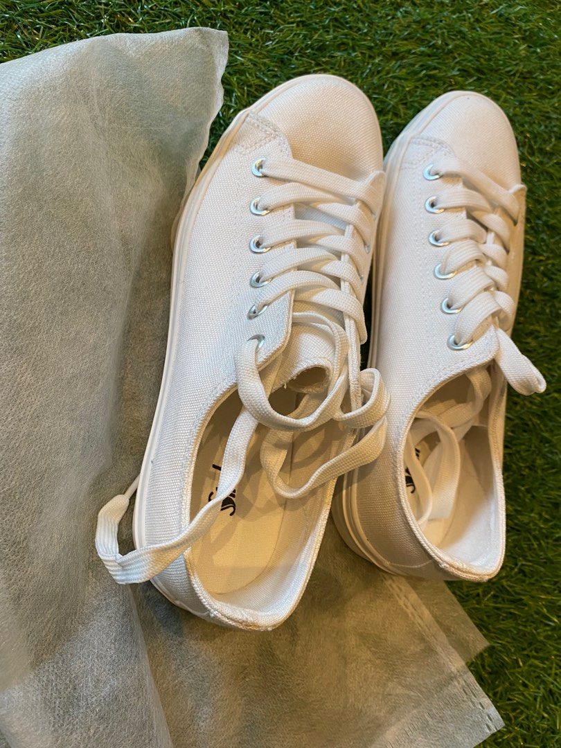 White cheap sneakers shein