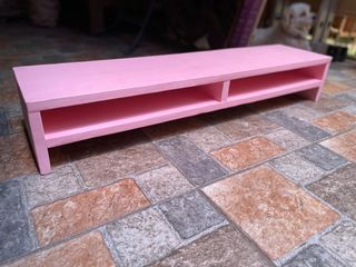 Pink Wooden Monitor  Riser, Monitor Stands in pink paint
