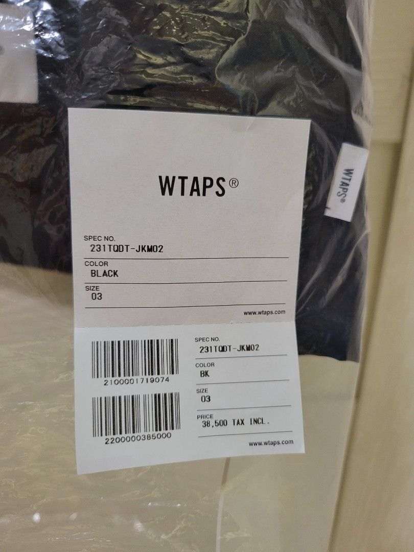WTAPS CHIEF / JACKET / POLY. TWILL SIGN / BLACK / SIZE 03, 男裝