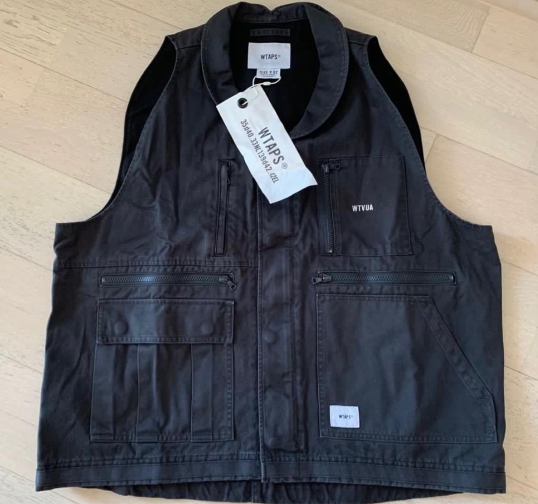 Wtaps vest 18ss rep black size 02 馬甲可換01 size, 男裝, 上身及