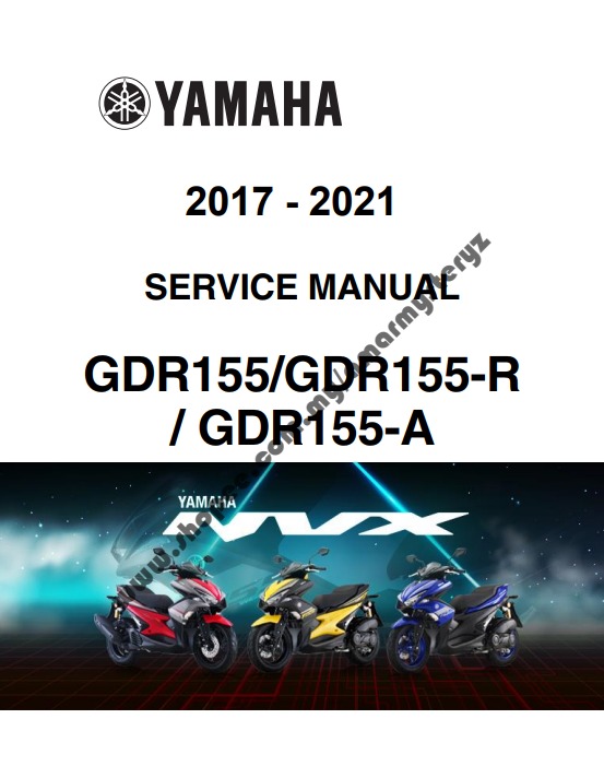 Yamaha NVX Aerox 155 V1 2017 2021 Service Manual +Owner's