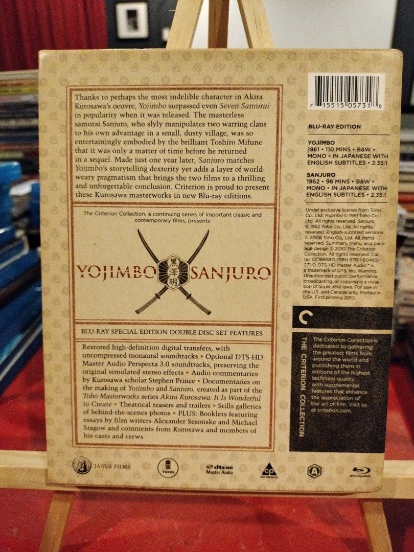 用心棒Yojimbo & 椿三十郎Sanjuro by Akira Kurosawa Criterion
