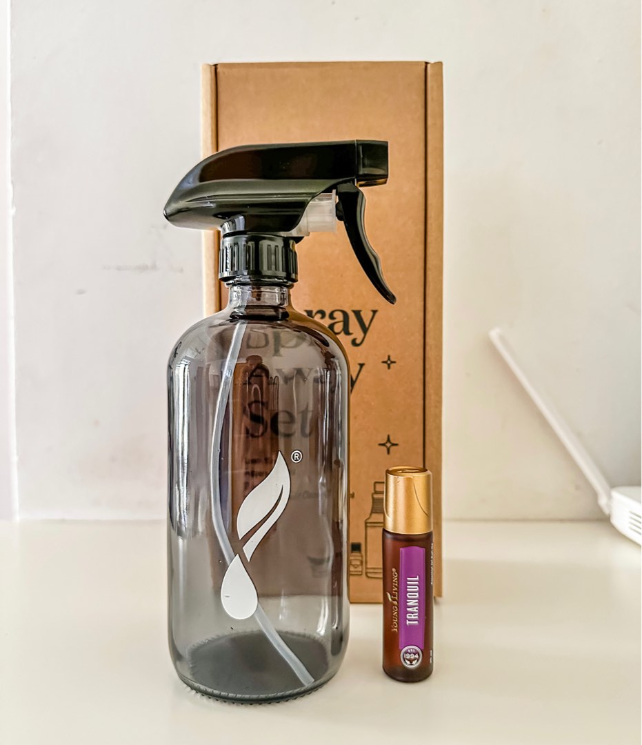 YOUNG LIVING GLASS SPRAY BOTTLE + TRANQUIL ROLL ON, Beauty & Personal