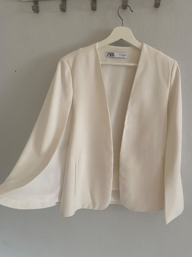 White cape sales blazer zara