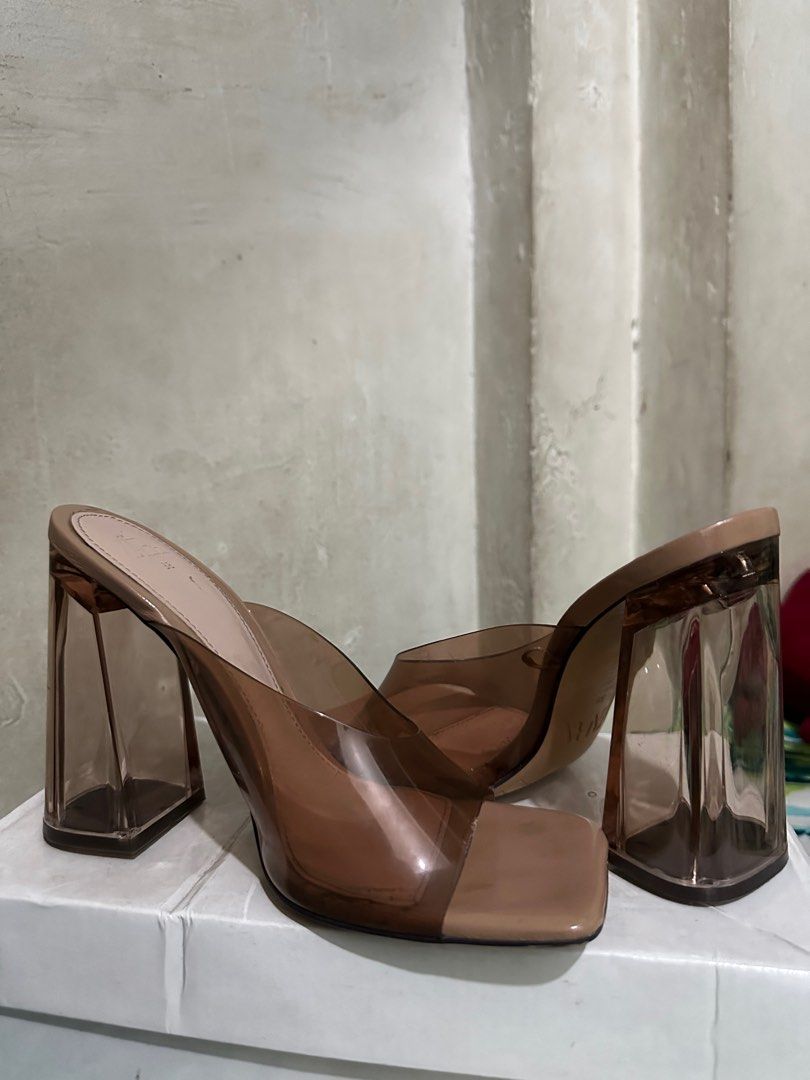 perspex mules zara
