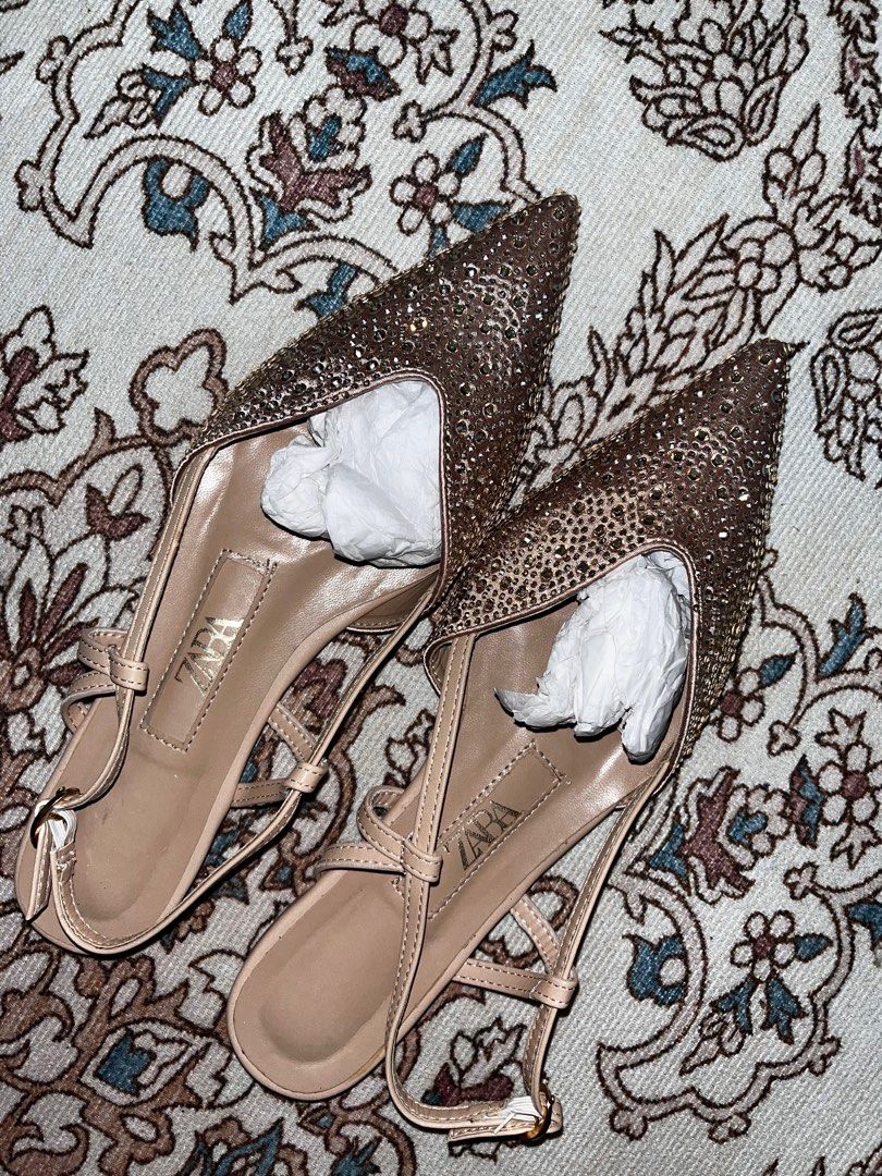 Zara nude flats outlet