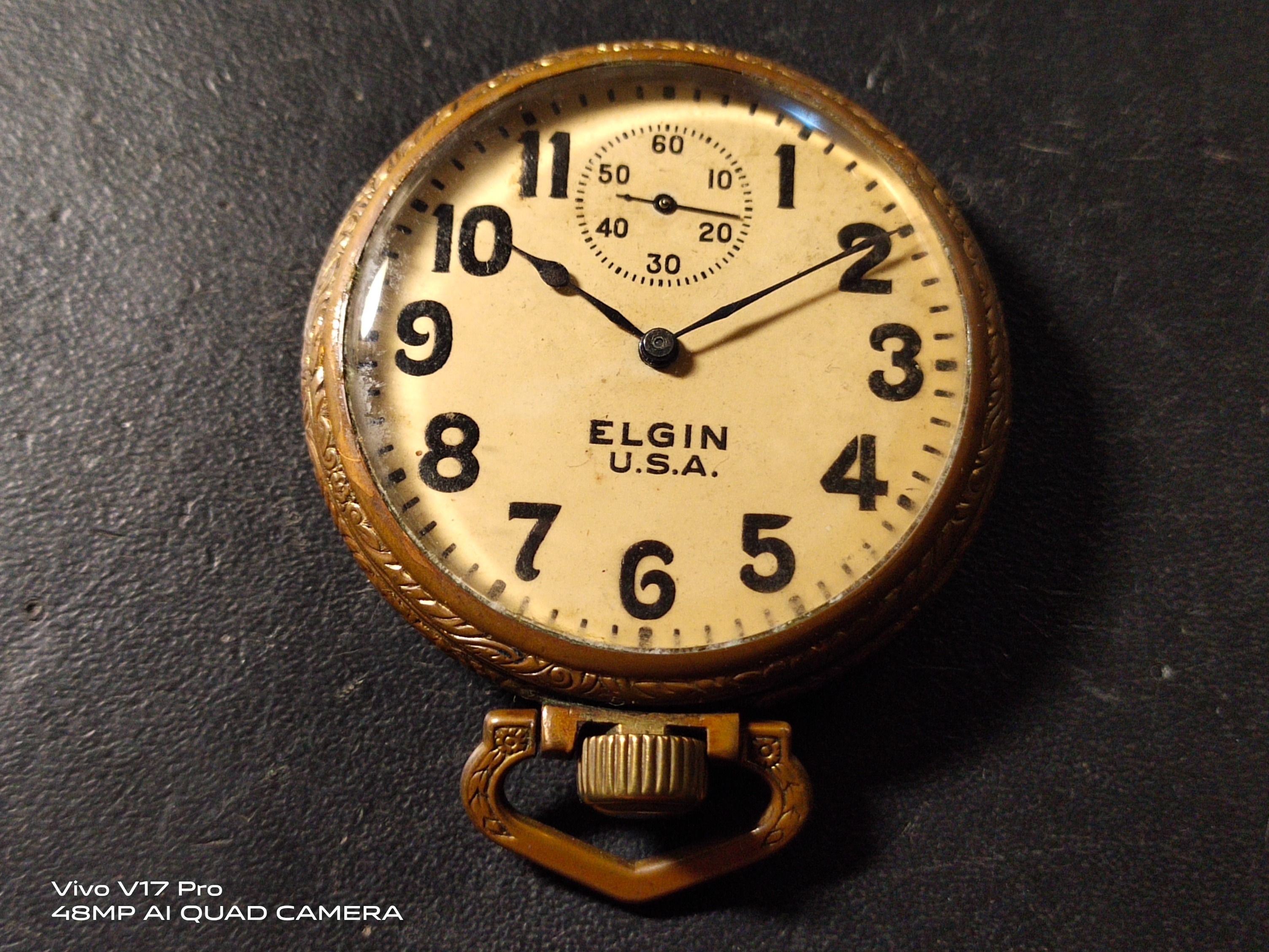 Elgin military shop pocket watch