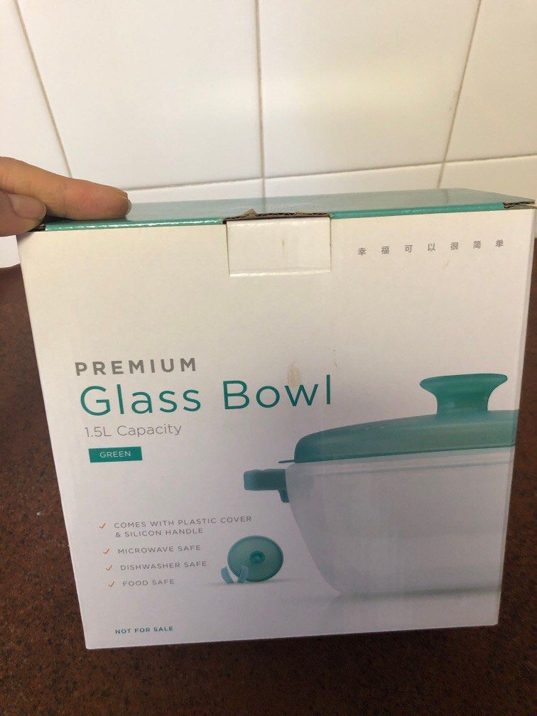 1.5 L glass bowl microwave dishwasher food safe, Furniture & Home