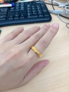 18k金菱格戒指
